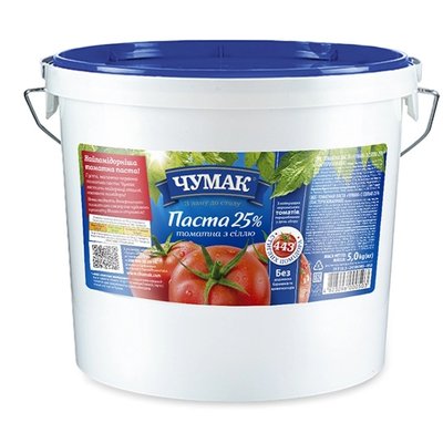 Паста томатная 25 % с солью ТМ Чумак 5,0 кг 18.171 фото